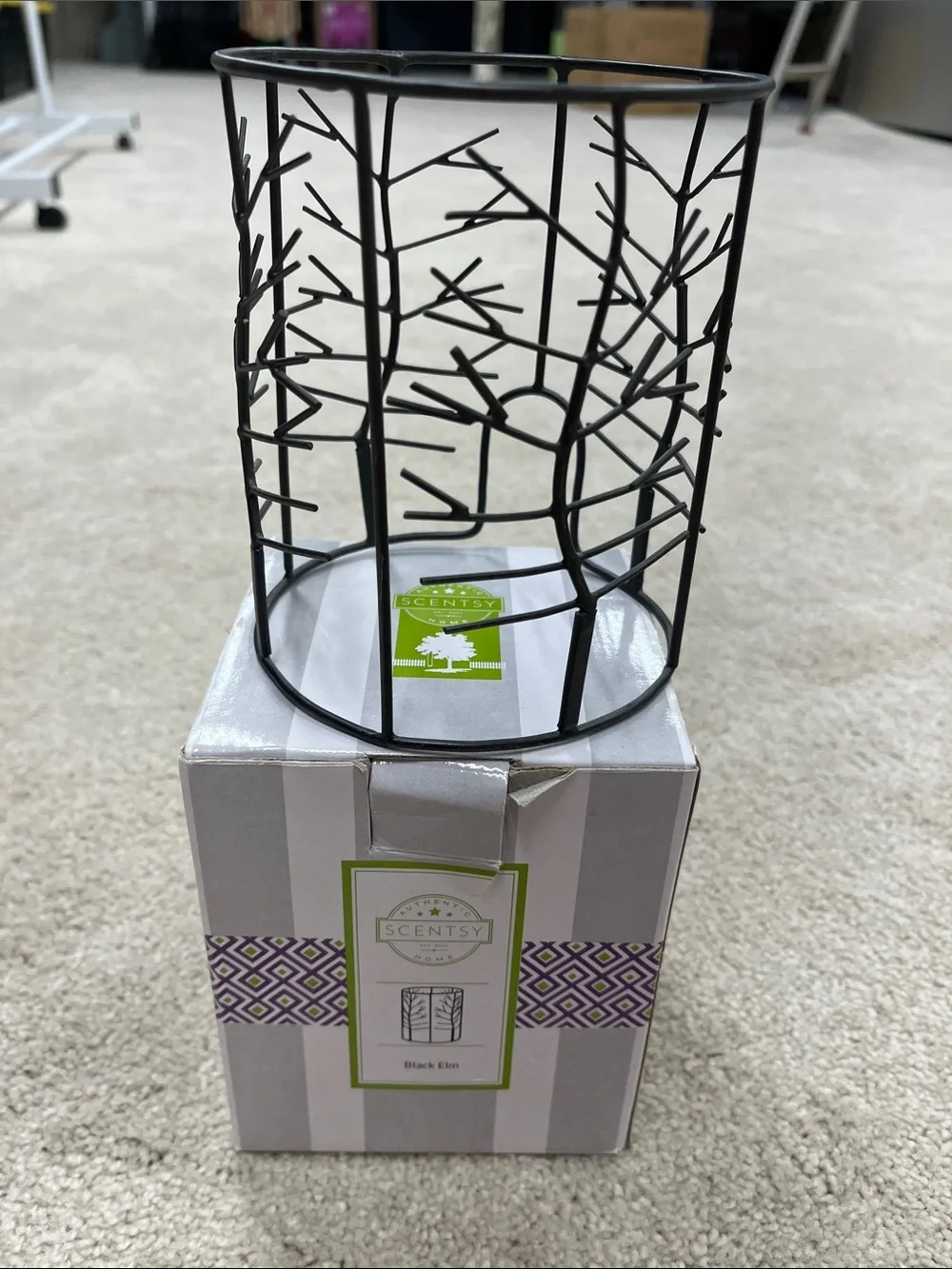 Scentsy Black Tree-Branch Metal Warmer Sleeve
